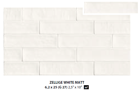 ZELLIGE WHITE MATT